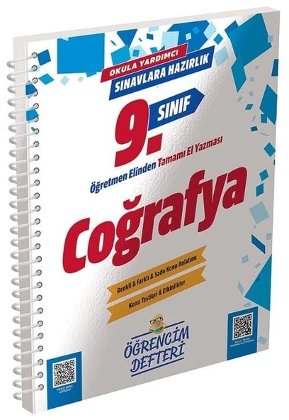 Murat 9. Sınıf Coğrafya Öğrencim Defteri Murat Yayınları ürün görseli 1