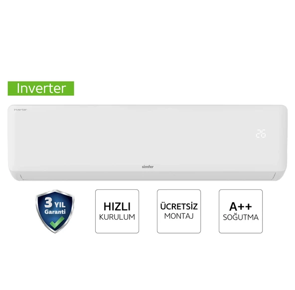 Simfer Split Klima A ++ Inverter 18.000 BTU R32 (Ücretsiz Montaj) ürün görseli 1