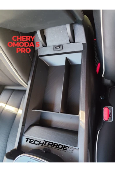 Chery Omoda 5 PRO Kolçak Organizer-3 Bölmeli Siyah (OMODA 5'E UYUMLU DEĞİLDİR.) ürün görseli 1