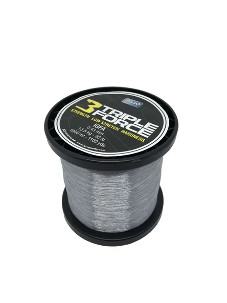 Asso Triple Force Strenght Igfa Class Low Stretch Hardness Line 1000mt Grey ürün görseli 1