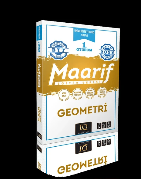 Iq Üniversiteye Giriş sınavı 1.Oturum Geometri Maarif Eğitim Serisi ürün görseli 1