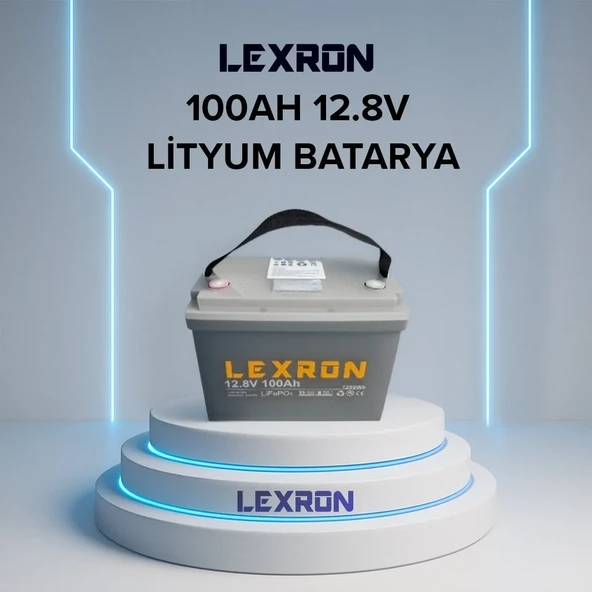 LEXRON 100AH 12.8V LİTYUM BATARYA ürün görseli 1