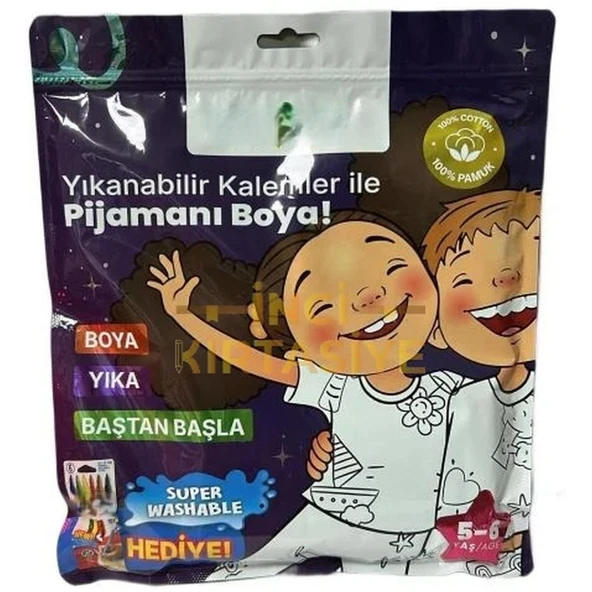 Kalem Hediyeli Boyanabilir Pijama 56 Yaş ürün görseli 1