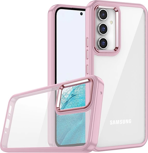 Galaxy A04S Kılıf Mnc Flora Kapak-Rose Gold ürün görseli 1