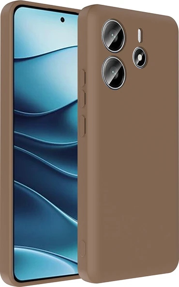 Redmi Note 14 4g Kılıf Kamera Korumalı Kartlık Hazneli Mnc Vitra Kapak - Kahverengi ürün görseli 1