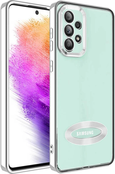 Galaxy A53 5g Kılıf Kamera Korumalı Logo Gösteren Mnc Omega Kapak-Gümüş ürün görseli 1