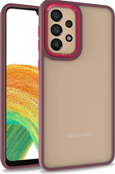 Galaxy A33 5g Kılıf Mnc Flora Kapak-Kırmızı ürün görseli 1