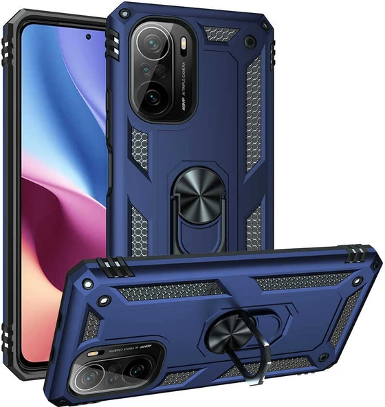 Xiaomi Poco F3 Kılıf Mnc Vega Kapak-Mavi ürün görseli 1