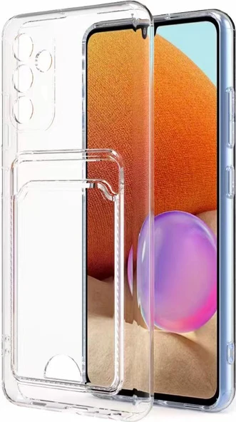 Galaxy A54 Kılıf Kartlıklı Şeffaf Mnc Setra Clear Silikon Kapak-Renksiz ürün görseli 1