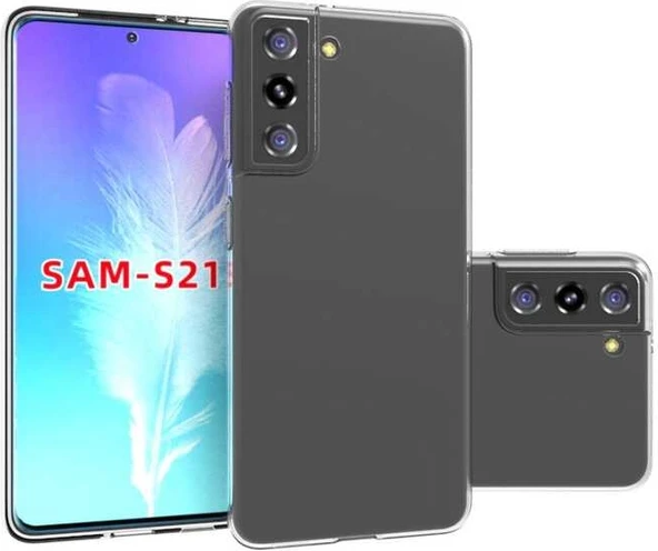 Galaxy S21 Kılıf Mnc Süper Silikon Kapak-Renksiz ürün görseli 1