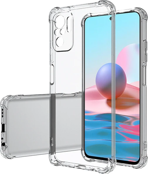 Xiaomi Redmi Note 10 Pro Kılıf Mnc Kamera Korumalı Nitro Anti Shock Silikon-Renksiz ürün görseli 1