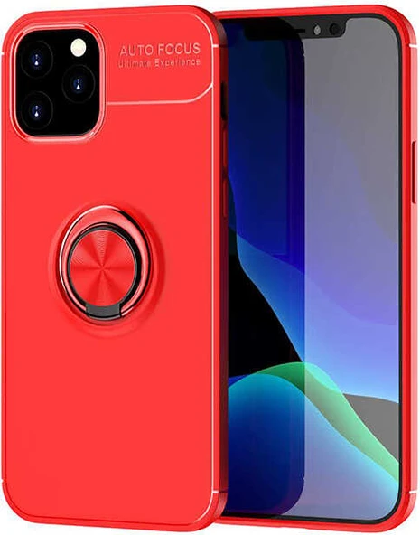 iPhone 12 Pro Uyumlu Mnc Ravel Silikon Kapak-Kırmızı ürün görseli 1