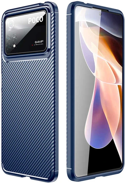 Xiaomi Poco X4 Pro 5g Kılıf Mnc Negro Silikon Kapak-Lacivert ürün görseli 1
