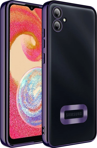 Galaxy A04E Kılıf Kamera Korumalı Logo Gösteren Mnc Omega Kapak-Derin Mor ürün görseli 1
