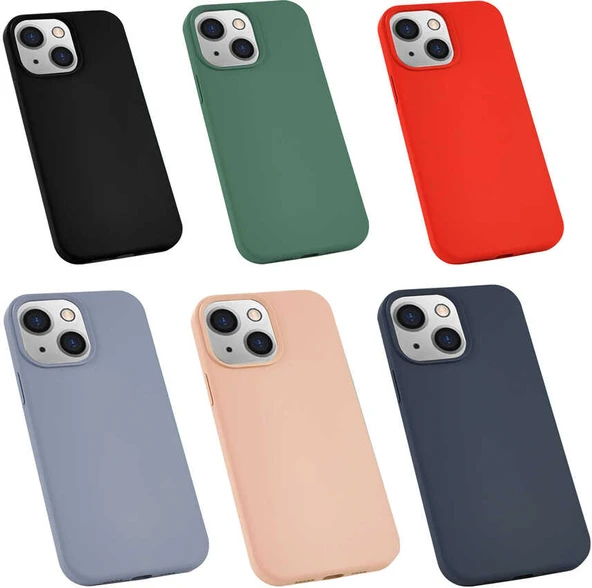 iPhone 13 Kılıf Mnc Silk Silikon-Lacivert - Resim 2
