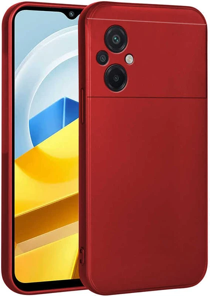 Xiaomi Poco M5 Kılıf Mnc Premier Silikon Kapak-Kırmızı ürün görseli 1