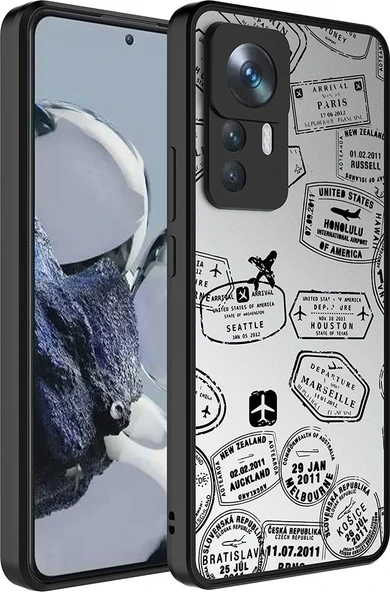 Xiaomi Mi 12T Pro Kılıf Aynalı Desenli Kamera Korumalı Parlak Mnc Mirror Kapak-Seyahat ürün görseli 1