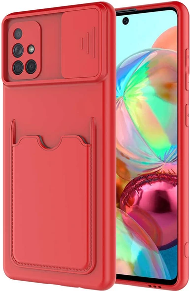 Galaxy A51 Kılıf ​mnc Kartix Kapak-Kırmızı ürün görseli 1