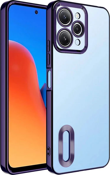 Xiaomi Redmi 12 Kılıf Kamera Korumalı Logo Gösteren Mnc Omega Kapak-Derin Mor ürün görseli 1