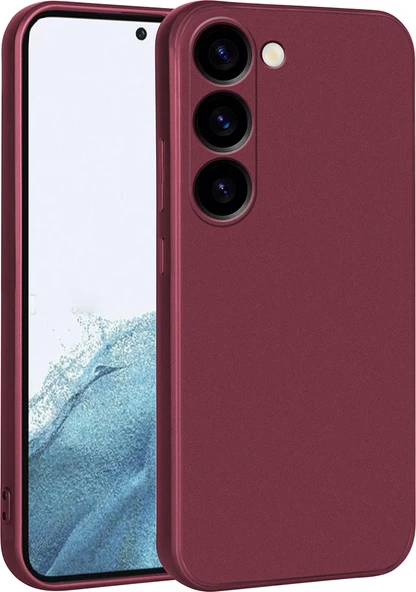 Galaxy S23 Kılıf Mnc Premier Silikon Kapak-Mürdüm ürün görseli 1