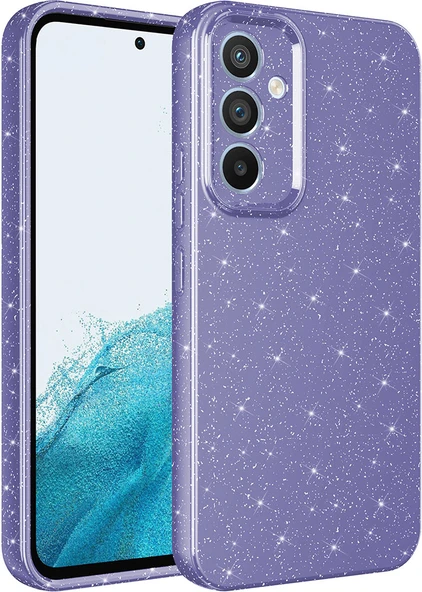 Galaxy A14 Kılıf Kamera Korumalı Simli Lüks Mnc Koton Kapak-Mor ürün görseli 1
