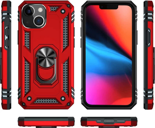 iPhone 13 Kılıf Mnc Vega Kapak-Mavi - Resim 3