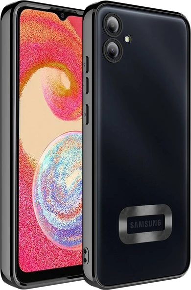 Galaxy A04E Kılıf Kamera Korumalı Logo Gösteren Mnc Omega Kapak-Siyah ürün görseli 1