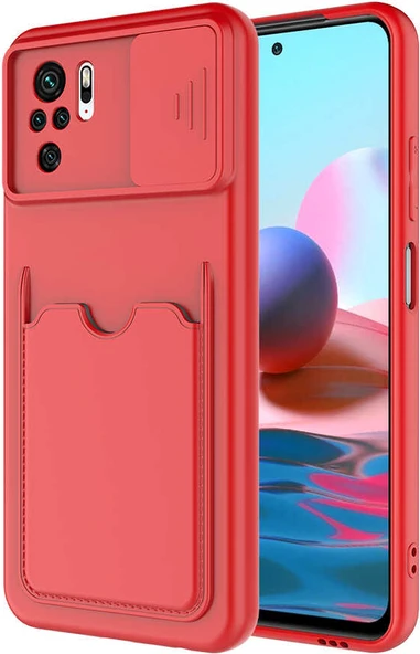 Xiaomi Poco M5S Kılıf ​mnc Kartix Kapak-Kırmızı ürün görseli 1