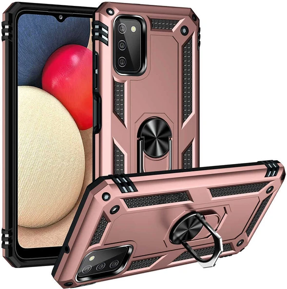 Galaxy A03S Kılıf Mnc Vega Kapak-Rose Gold ürün görseli 1