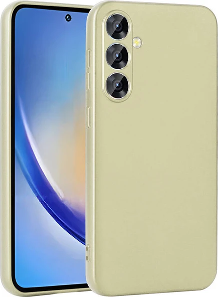 Galaxy A35 Kılıf Mnc Premier Silikon Kapak-Gold ürün görseli 1