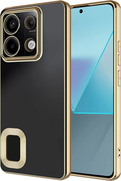 Xiaomi Redmi Note 13 Pro 5g Kılıf Kamera Korumalı Logo Gösteren Mnc Omega Kapak-Gold ürün görseli 1