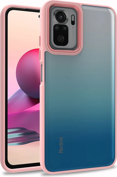 Xiaomi Redmi Note 10 Kılıf Mnc Flora Kapak-Rose Gold ürün görseli 1
