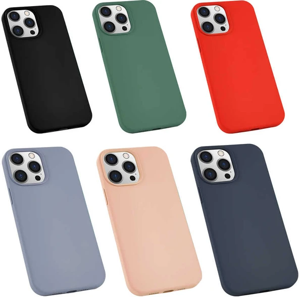 iPhone 13 Pro Kılıf Mnc Silk Silikon-Pembe - Resim 2