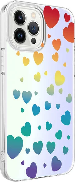iPhone 13 Pro Kılıf Mnc M-Blue Desenli Kapak-Heart No3 ürün görseli 1