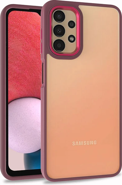 Galaxy A13 4g Kılıf Mnc Flora Kapak-Kırmızı ürün görseli 1