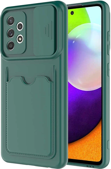 Galaxy A72 Kılıf ​mnc Kartix Kapak-Koyu Yeşil ürün görseli 1