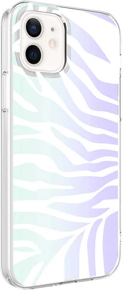 iPhone 12 Kılıf Mnc M-Blue Desenli Kapak-Zebra No1 ürün görseli 1