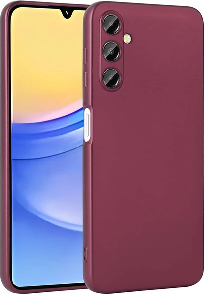 Galaxy A15 Kılıf Mnc Premier Silikon Kapak-Mürdüm ürün görseli 1