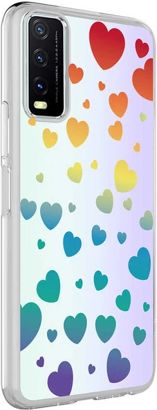 Vivo Y20 Kılıf Mnc M-Blue Desenli Kapak-Heart No3 ürün görseli 1