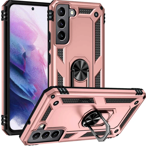 Galaxy S22 Plus Kılıf Mnc Vega Kapak-Rose Gold ürün görseli 1