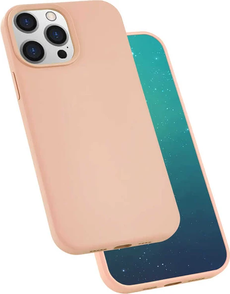 iPhone 13 Pro Kılıf Mnc Silk Silikon-Pembe ürün görseli 1