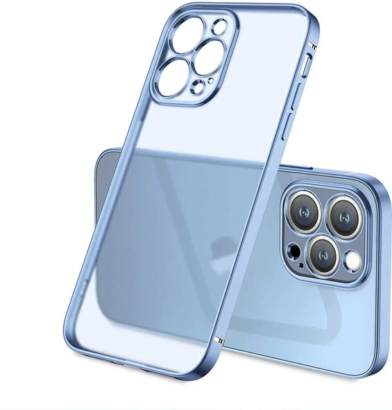 iPhone 12 Pro Max Kılıf Mnc Mat Gbox Kapak-Mavi ürün görseli 1
