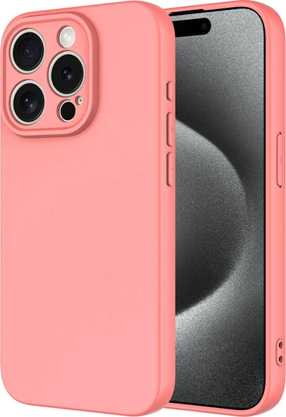 Apple iPhone 15 Pro Kılıf Mnc Mara Laaakan Kapak-Pembe ürün görseli 1