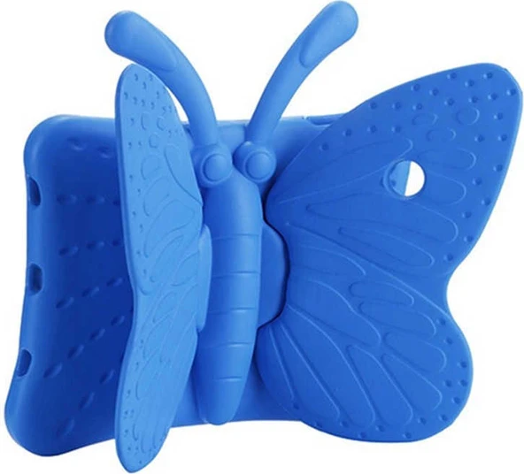 iPad Mini 1. Nesil  Uyumlu Mnc Butterfly Standlı Tablet Kılıf-Mavi ürün görseli 1