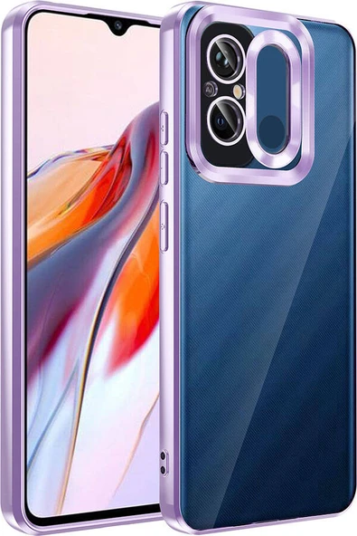 Xiaomi Redmi 12C Kılıf Kamera Korumalı Logo Gösteren Mnc Omega Kapak-Lila ürün görseli 1