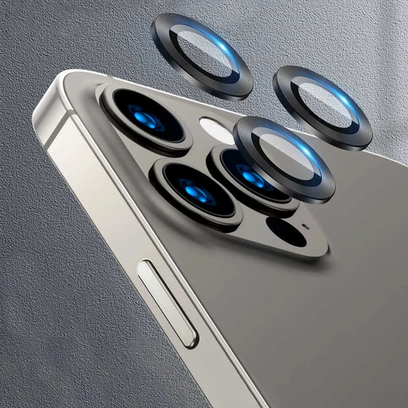 iPhone 13 Pro Uyumlu Mnc Cl-04 Kamera Lens Koruyucu-Siyah ürün görseli 1