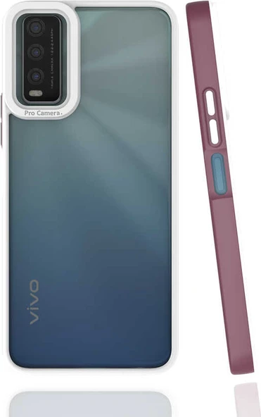 Vivo Y11S Kılıf Mnc Mima Kapak-Mürdüm ürün görseli 1
