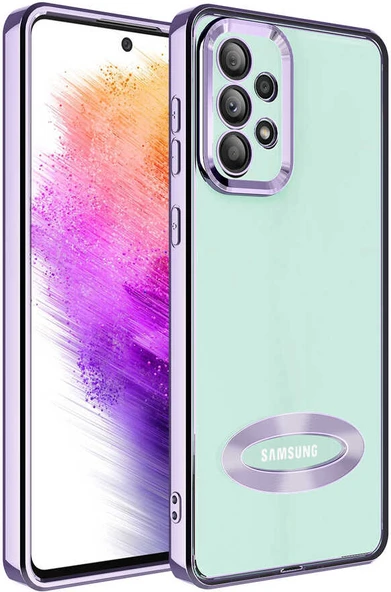 Galaxy A53 5g Kılıf Kamera Korumalı Logo Gösteren Mnc Omega Kapak-Lila ürün görseli 1