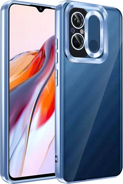 Xiaomi Redmi 12C Kılıf Kamera Korumalı Logo Gösteren Mnc Omega Kapak-Sierra Mavi ürün görseli 1