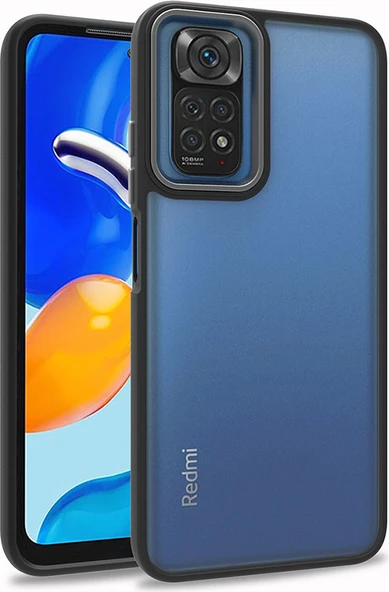 Xiaomi Redmi Note 11 Pro 5g Kılıf Mnc Flora Kapak-Siyah ürün görseli 1